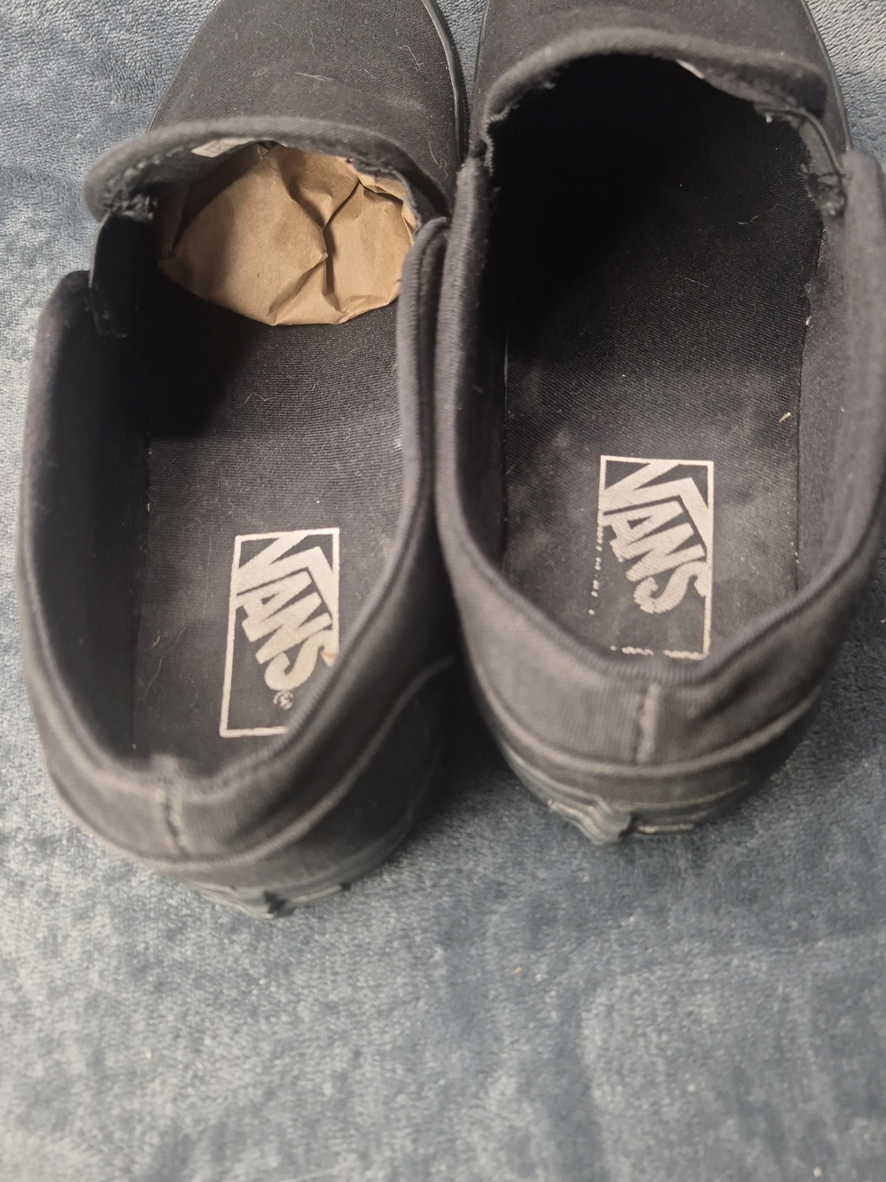 Vans Asher Black Canvas Slip On Skate Shoes Women's 10 - Picture 6 of 11